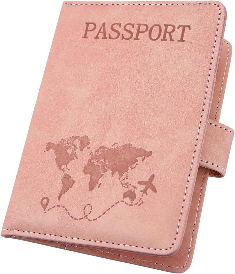 ILIYAH -Passport Cover-Passport Holder Travel Wallet-RFID Blocking Passport Case Travel Accessories Card Holder Wallet Unisex Travel Gifts(Pink) - Image 1